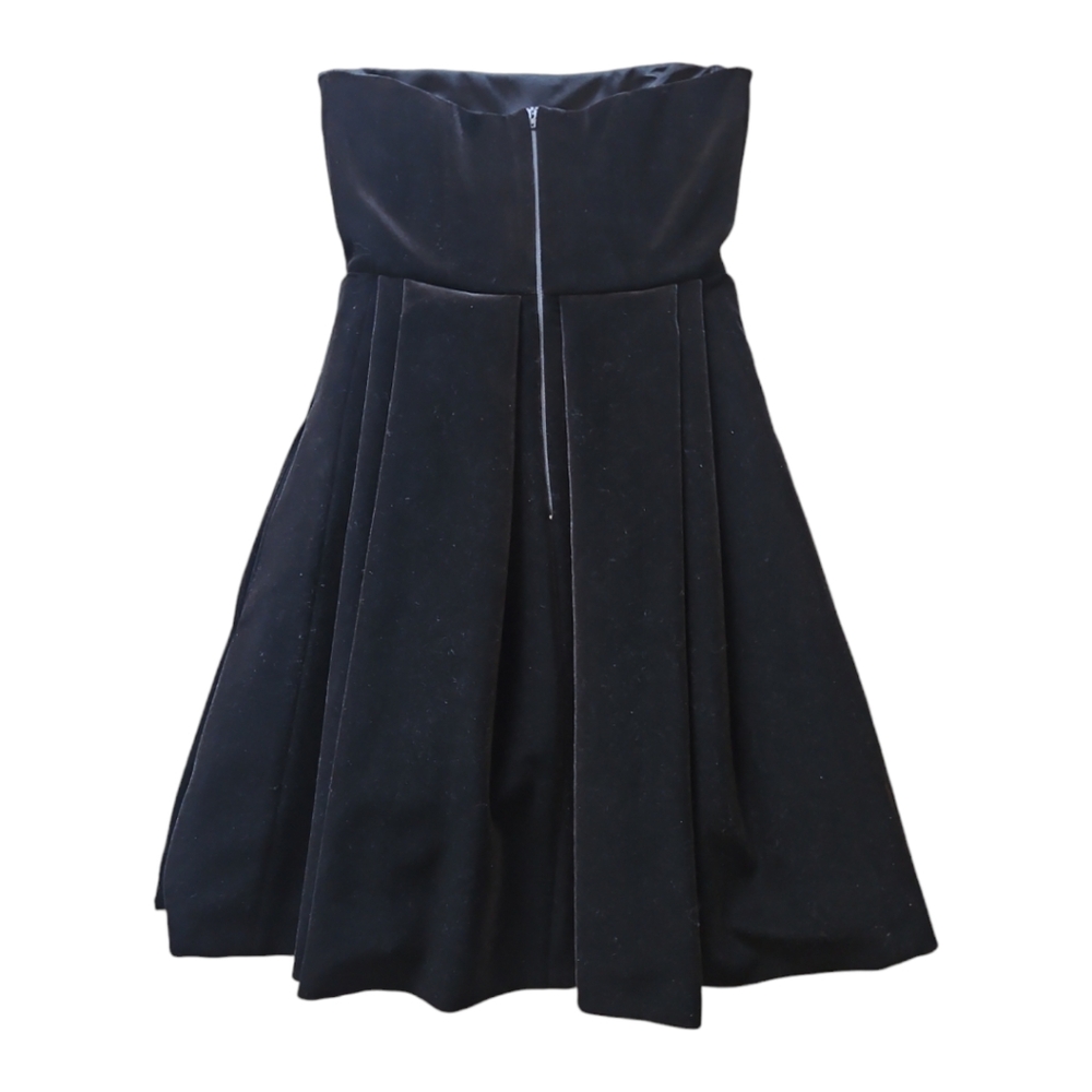ALEX PERRY | Bryn Strapless Velvet Sculpted Bodice Cocktail Dress US 8 - Picture 5 of 11